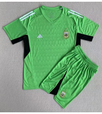 Argentina Målvakt Hemmakläder Barn VM 2022 Kortärmad (+ Korta byxor)